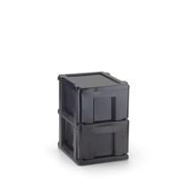 Gaveteiro Paris Preto 2 Gavetas 1106