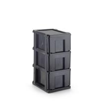 Gaveteiro Paris Preto 3 Gavetas 1107
