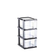 Gaveteiro Paris Preto 3 Gavetas Agraplast 1098