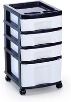 Gaveteiro Plástico Branco 4 Gavetas Agraplast 571