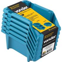 Gaveteiro Plástico, Jogo Com 6 Peças, Modelo Prático, Nº 3, Azul, VONDER Gaveteiro Plástico, Jogo Com 6 Peças, Modelo Prático, Nº 3, Azul, VONDER