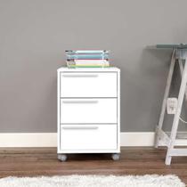 Gaveteiro Politorno Maia 3 Gavetas Branco Gaveteiro Politorno Maia 3 Gavetas Branco