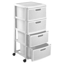 Gaveteiro Porta Tudo C/ Rodas 4 Gavetas Rattan Monte Libano Gaveteiro Porta Tudo C/ Rodas 4 Gavetas Rattan Monte Libano