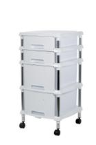 Gaveteiro Ratann 4 Gavetas Cômoda Banheiro Multiuso Sapateira Branco 2G-2P