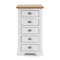 Gaveteiro Retrô Herval Moscow, 5 Gavetas, Branco Nevada