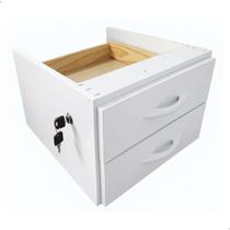 Gaveteiro Suspenso Fixo 2 Gavetas Para Mesa De Escritório