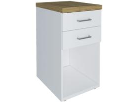 Gaveteiro Toq 2 Gavetas Olmo/Branco - Artany Gaveteiro Toq 2 Gavetas Olmo/Branco - Artany