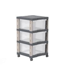 Gaveteiro Tramontina Office Basic em Polipropileno com 3 Gavetas Gaveteiro Tramontina Office Basic em Polipropileno com 3 Gavetas