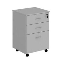 Gaveteiro Volante 03 Gav. 0,67x0,46x0,40m - Cor Cinza - New City - 21210