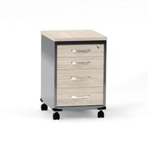 Gaveteiro Volante 04 Gavetas P25 Pandin 63 CM Casablanca e Grafito