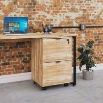 Gaveteiro Volante 2 Gavetas para Pastas Kugv42 Kuadra Espresso Móveis