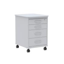 Gaveteiro Volante Com 04 Gavetas Maxxi Pandin Cinza Cristal