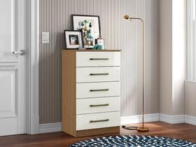 Gaveteiro Yellowstone 5 Gavetas Atacama Off White - Aramóveis Gaveteiro Yellowstone 5 Gavetas Atacama Off White - Aramóveis