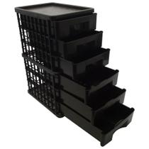 Gavetereiro Organizador 3 Gavetas Preto São Bernardo