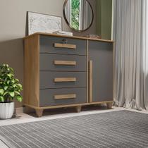 Gaveterio com 1 Porta Estrasburgo Cinamomo Grafite