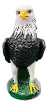 Gavião Preto espanta Pombos em resina decoração jardim escultura realista espanta pássaros