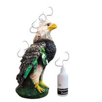 Gavião Resina Com Penas Refletivas + Repelente Para Pombas