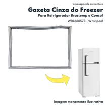 Gaxeta Cinza Borracha de Vedação da Porta do Freezer Para Geladeira Brastemp e Consul CRM37 BRM39 BRD36 CRD39 Whirlpool Original W10268573