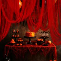 Gaze assustadora Garland RunNico Halloween Blood Red 500x215 cm Gaze assustadora Garland RunNico Halloween Blood Red 500x215 cm