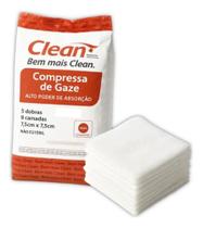 Gaze Clean Compressa 500un 9 Fios Pacote 1kit - 7,5cm X 7,5 Gaze Clean Compressa 500un 9 Fios Pacote 1kit - 7,5cm X 7,5