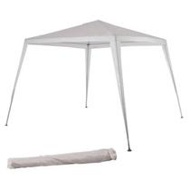 Gazebo 2.4m x 2.4m Jardim Cobertura Lazer Festas Montagem Fácil Poliéster Ventilação Impermeável Aço Suporte