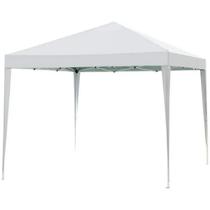 Gazebo 2.4m x 2.4m Jardim Eventos Toldo Ventilação Acampamento Piquenique Estabilidade Aço Portátil Versátil