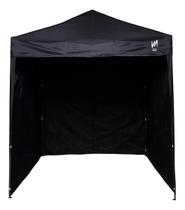 Gazebo 2x2 PC Preto + 4 Paredes Poliéster Preta