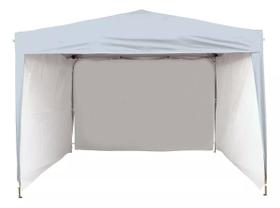 Gazebo 3x3 PC Branco + 3 Paredes Ráfia Branca