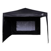Gazebo 3x3 PC Preto + 2 Paredes Poliéster Preto