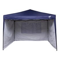 Gazebo Articulado 3x3 Aluminizado Praia E Campo 3 Paredes - Azul