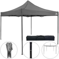 Gazebo dobrável em oxford com pvc 3 x 3 m Pagoda - Belfix (Cinza)