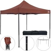 Gazebo dobrável em oxford com pvc 3 x 3 m Pagoda - Belfix (Marrom)