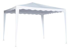 Gazebo Em Aco 2,50x2,95x2,95m Branco Pico - Naterial