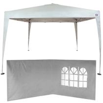 Gazebo Tenda 3x3 Mts X-flex + 2 Paredes Branca Dobravel Articulada Mor