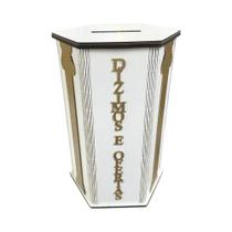 Gazofilácio Dízimos e Ofertas / 40 Centímetros - Branco Gazofilácio Dízimos e Ofertas / 40 Centímetros - Branco