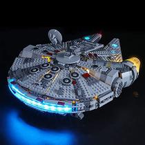 GEAMENT LED Light Kit para a versão 2019 Star Wars The Rise of Skywalker Millennium Falcon compatível com 75257 Lego Starship Model (Lego Set não incluído)