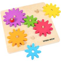 Gear Puzzle SPARK & WOW Spinny Gears - Brinquedo Educativo com 6 Marchas para Crianças