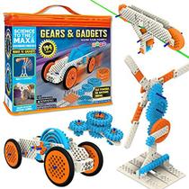 Gears & Gadgets 194pc Kids Building Toys - Construa grandes e pequenos projetos robóticos - STEM Toys for Kids Education - Construction Building Kit - Engineering Activities Science Kits for Kids Age 8-12