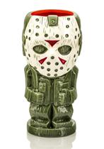 Geeki Tikis Sexta-feira 13 Jason Voorhees Caneca Sexta-feira oficial A 13ª Copa de Cerâmica Estilo Tiki Colecionável de Horror Detém 26 onças