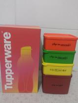 Geitozinho de 400 ml kit com 3 + 1 jeitoso feijão para congelamento Tupperware original