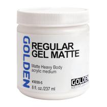 Gel acrílico dourado médio, gel regular, fosco, 240 ml