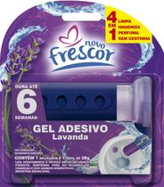 Gel Adesivo Lavanda para Vaso Sanitário com Aplicador e Refil com 6 Aplicações - Novo Frescor