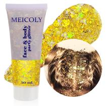 Gel Autoadesivo de Glitter Dourado MEICOLY para Rosto e Corpo 50ml Gel Autoadesivo de Glitter Dourado MEICOLY para Rosto e Corpo 50ml