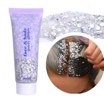 Gel Body Glitter DAGEDA, cosmético holográfico, 50 ml, prata