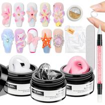 Gel Builder SUPWEE Clear White Pink para unhas 3D Art 42mL