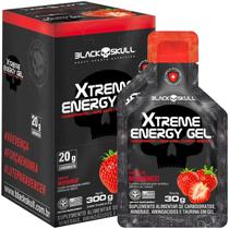 Gel Carboidrato Xtreme Energy Gel c/ 10 Saches Morango Black