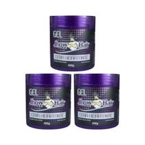 Gel Cera Jhow Hair Hidratante 490G - Kit Com 3Un