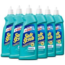 Gel Cleaner Soft Scrub com alvejante 850 ml (pacote com 6)
