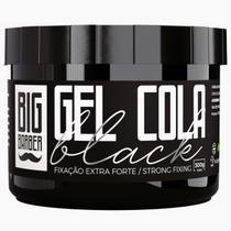 Gel Cola Black Big Barber 300g Pigmentado Fixação Extra Forte Profissional