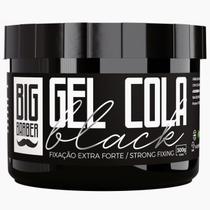 Gel Cola Black Big Barber 300g Pigmentado Fixação Extra Forte